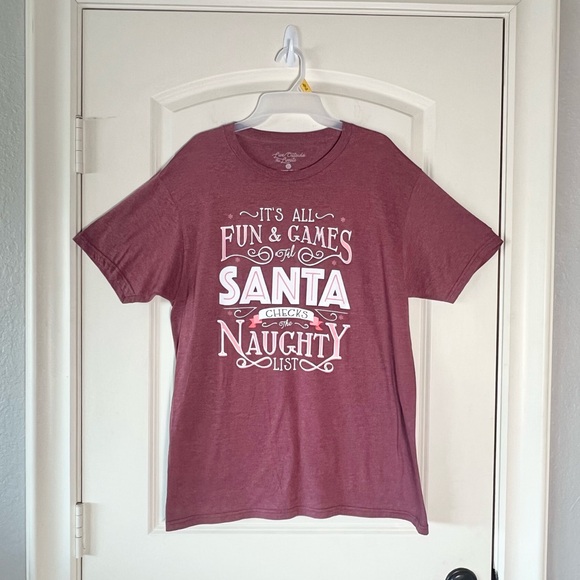 Christmas T-shirt Naughty List - Picture 1 of 4